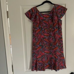 J crew size 2 patterned dress GREAT condition
